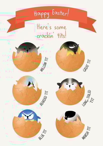 Crackin' tit birds Easter card! created by Evie Garnett Designs