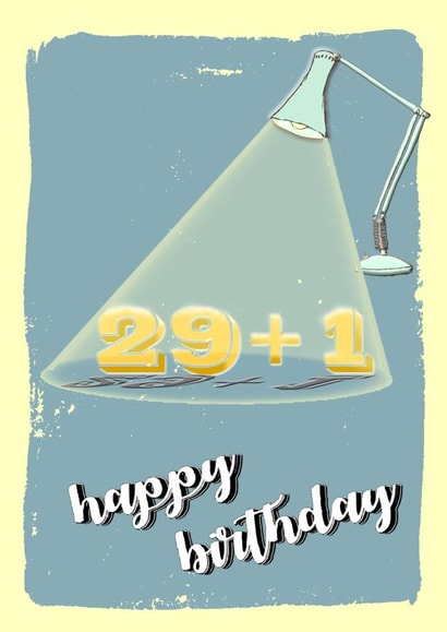 spotlight 30th birthday card created by June Malone