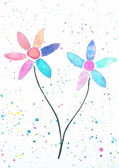 Hand Drawn Flowers Card Design created by Hobo Zobo