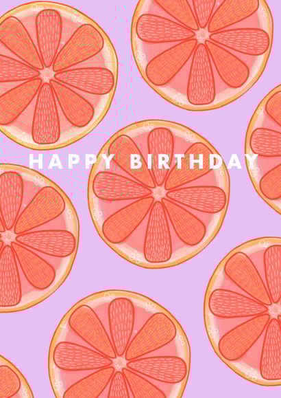 Grapefruit Birthday Card created by ClaudiaIllustrates