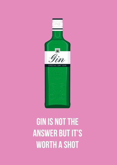 Funny Gin birthday card created by Pookie Studio