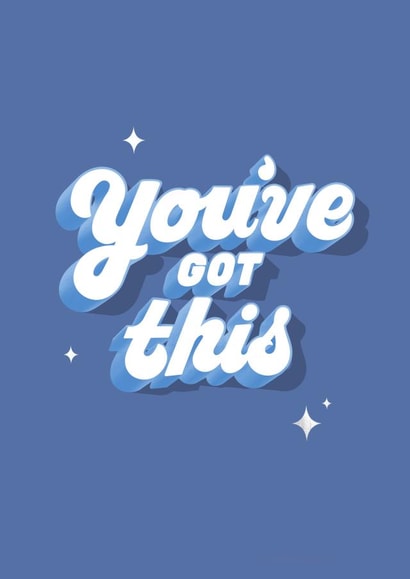 Motivational Good Luck Typography Card created by Ellen Jane LDN