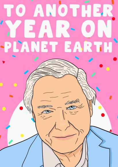 Another year on planet Earth birthday card created by PearlandRosePrints