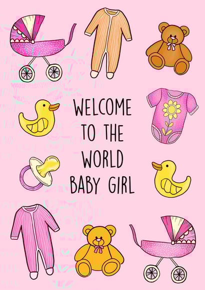 Welcome to the World Baby Girl created by Poppy & Mabel