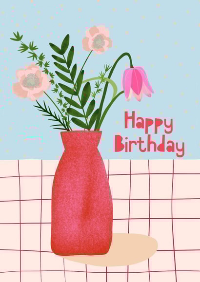 Flower Vase Birthday Card created by Claire Sweet Designs