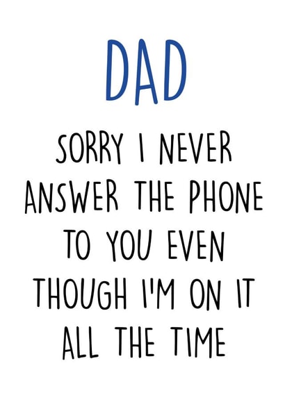 Answer Phone Card for Dad created by Pack a Punch Designs