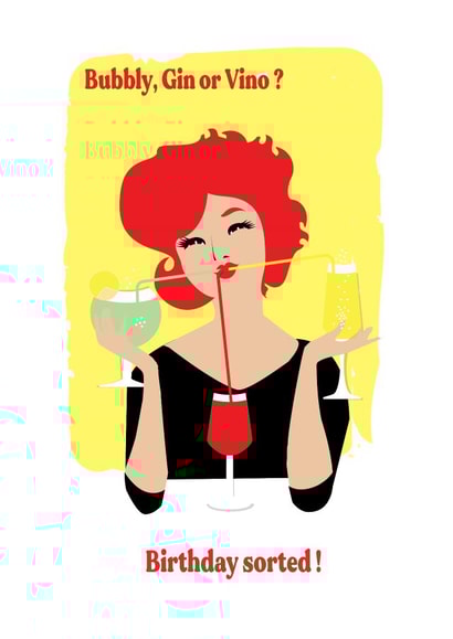 Bubbly, Gin, Vino Girl Birthday Drinks created by Angie Welch