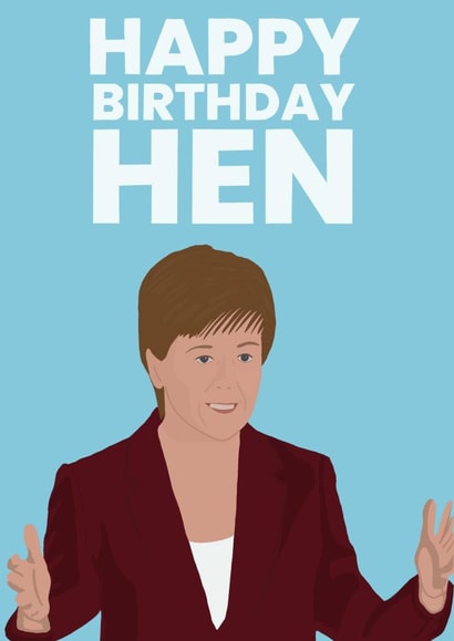Nicola Sturgeon Scottish Birthday Card   created by Red Koala
