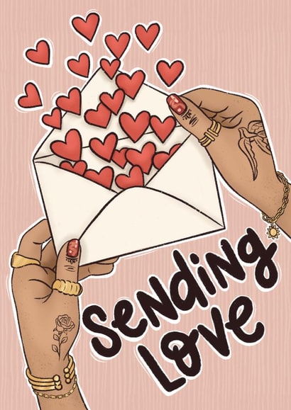 Sending love sympathy created by Tee Ansell Draws
