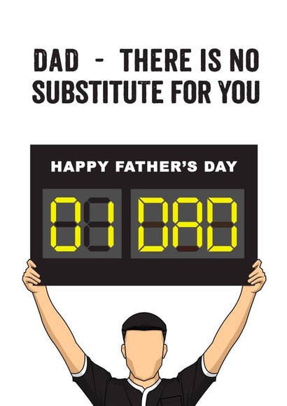 No Substitute Football Father's Day Card created by Of Life & Lemons Ltd.