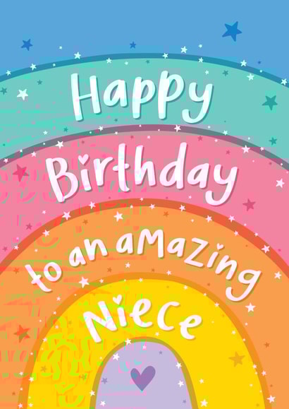 Amazing Niece Rainbow Birthday Card created by Macie Dot Doodles