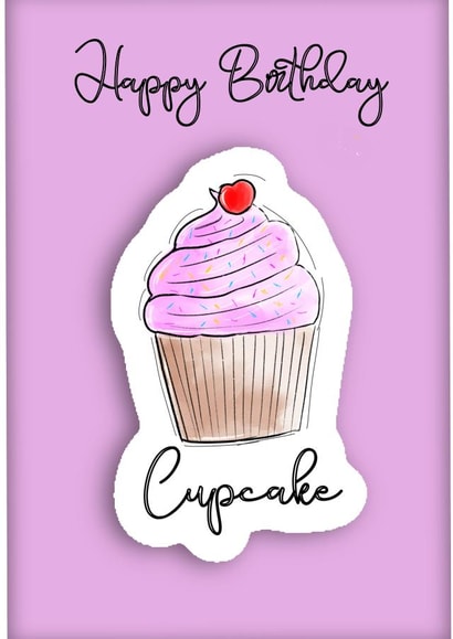 Birthday Cupcake Card created by Ann Williams Art