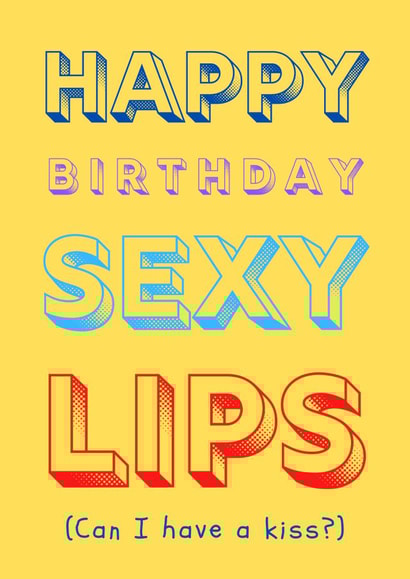Sexy Lips Birthday Kiss created by Ruinarte Cards