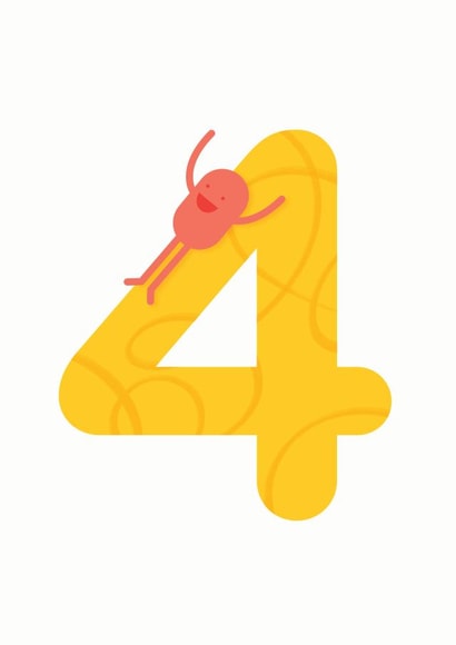 4th Birthday Card created by Hello Squid