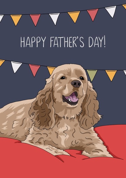 Cute Cocker Spaniel Father's Day card! created by Evie Garnett Designs