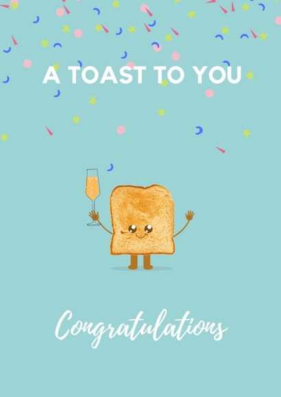 A Toast To You congratulations Card created by Tamarind & Lime