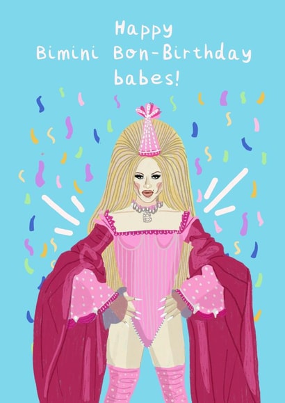 Bimini Drag Race Birthday Card created by Faye Finney