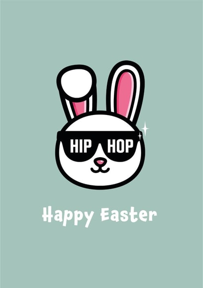 Hip Hop Bunny Easter Card created by Yay Days