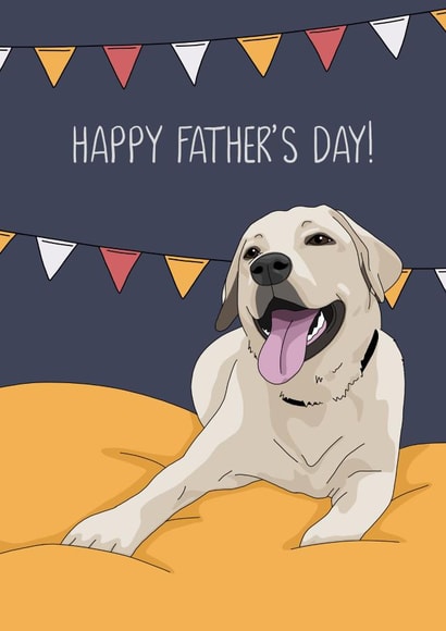 Cute Golden Labrador or Retriever Father's Day card! created by Evie Garnett Designs