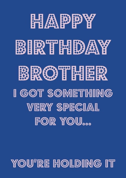 Something special brother birthday card created by Nicola Jo