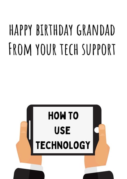 technology birthday card for grandad created by Purplepanda