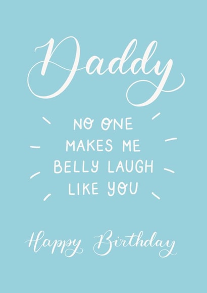 Daddy Belly Laugh Birthday Card created by Nicki O'Donoghue Studio