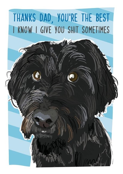 Cockerpoo Father's Day card created by Rulu