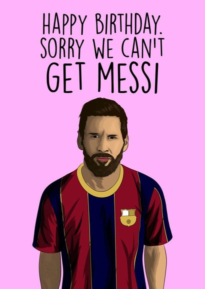 Messi Happy birthday created by The Sport Rag