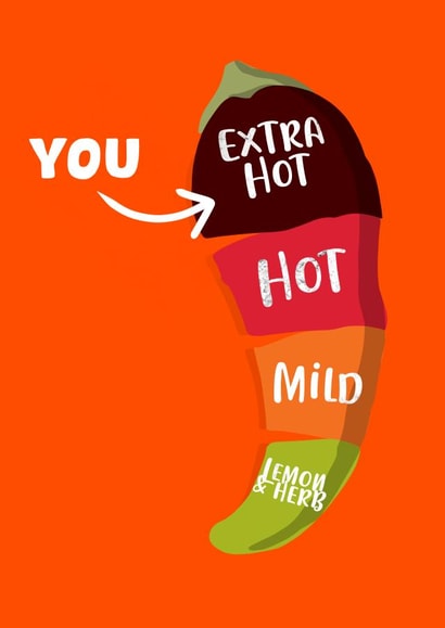 Funny Nandos Anniversary Card / Valentines Day Card - Chilli - Extra Hot created by Pink + Pip