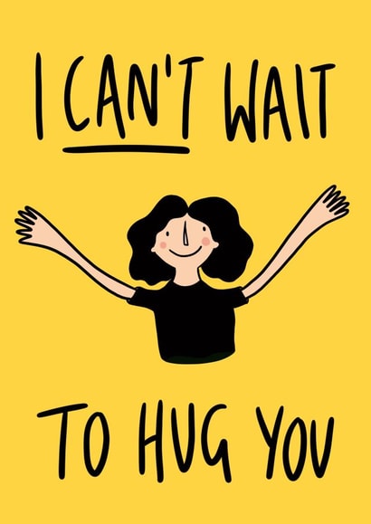 I can't wait to hug you card  created by Phoebe Harris