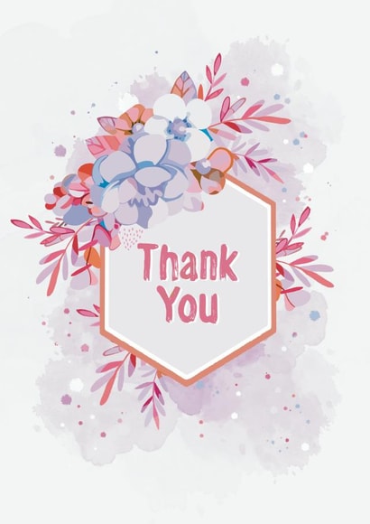 Pretty, Floral Thank You Card created by Catherine Bancroft