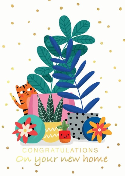 Congrats on your new home card created by NICHOLA COWDERY ILLUSTRATIONS 