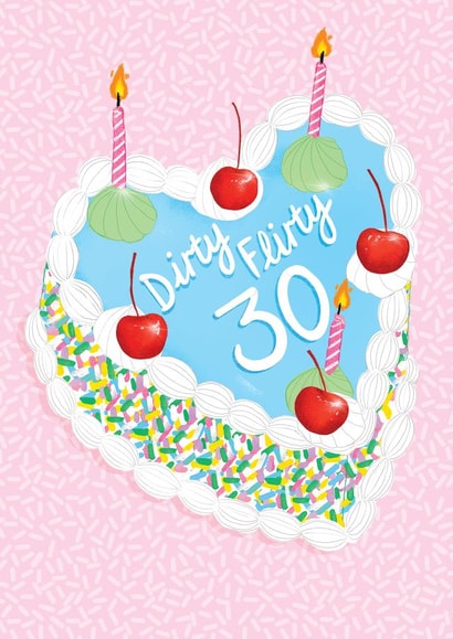 Dirty Flirty 30! 30th Birthday Card created by The Stylist Illustrates