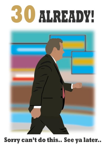 30th Piers Morgan card created by R&M Designs