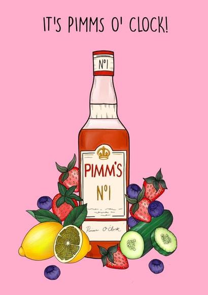 It's Pimms O' Clock Birthday Card created by Poppy & Mabel
