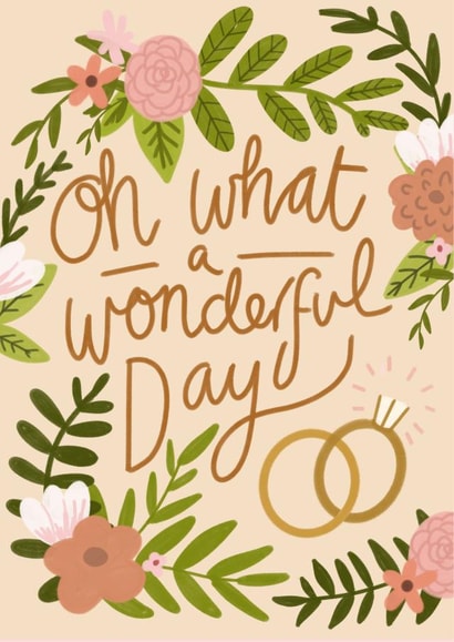 Botanical Greenery Wedding Card created by Design by Gracie