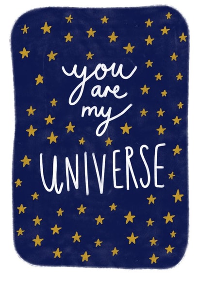 Romantic Anniversary Card / Valentines Day Card - Stars - You Are My Universe created by Design by Gracie