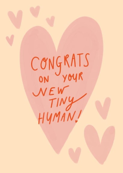 Congrats On Your New Tiny Human New Baby Card created by Design by Gracie