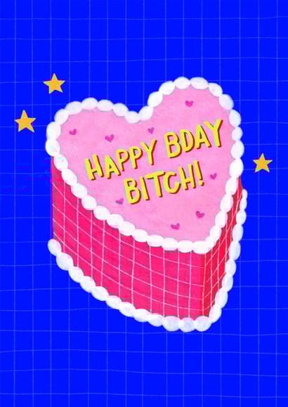 Funky Iced Birthday Cake Card created by The Blue Castle Co