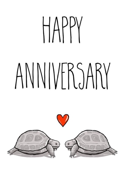 Tortoise Wedding Anniversary Card created by Adam Regester