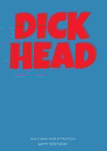 Cheeky D**k Head Happy Birthday Card created by @Cupsie's Creations