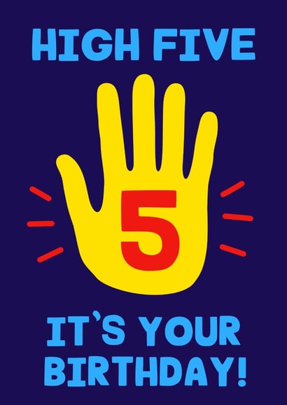 High 5 Fifth Birthday Card created by Helen Bicknell