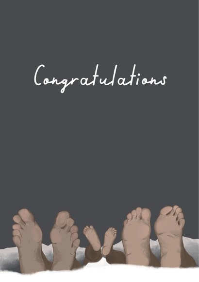 New baby feet card created by Urban Collie