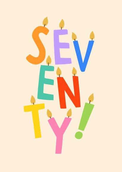 Seventy Birthday Candles created by Zoe Spry