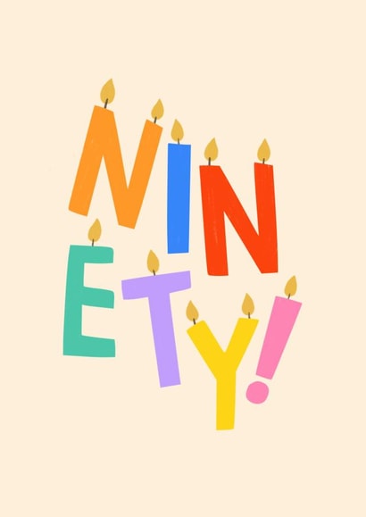 Ninety Birthday Candles created by Zoe Spry