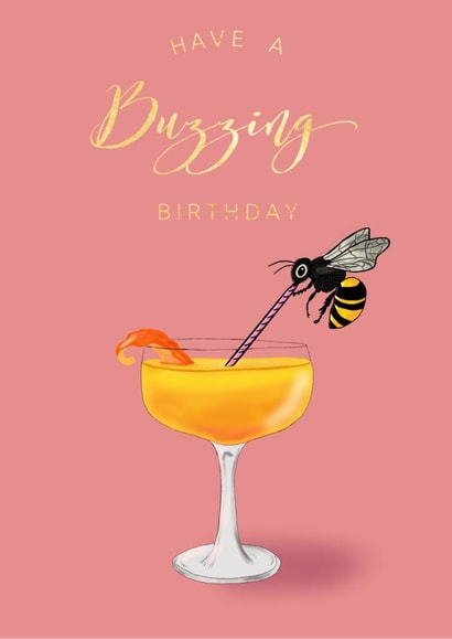 Have A Buzzing Birthday Cocktail created by Faye Burtenshaw