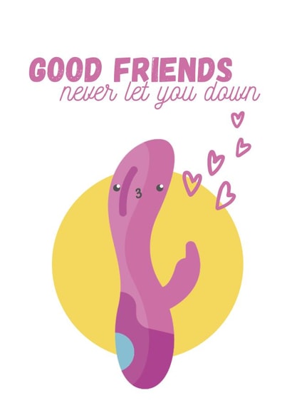 Friends never let you down card created by Mellamopersona