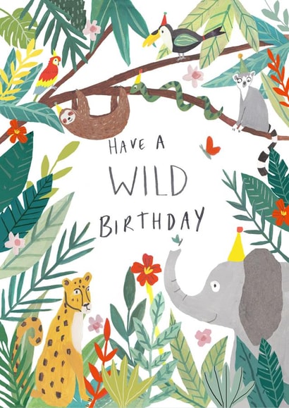 Children's Jungle Birthday Card created by Just like Sophie