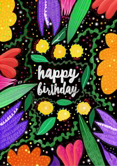 Happy Birthday Flowers created by Faye Burtenshaw