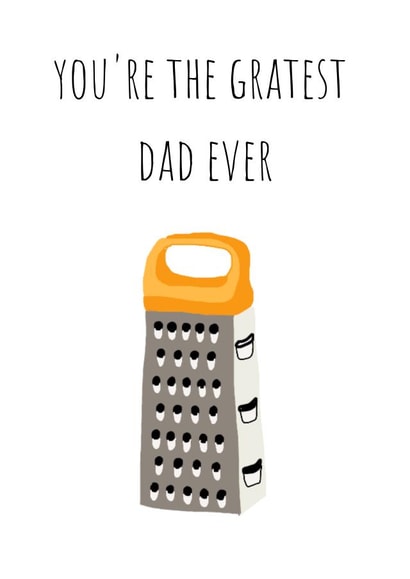 Funny Father's Day Card - Gratest Dad created by Amy (Hedgecards)